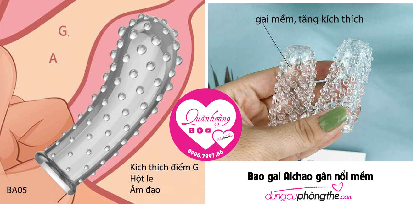 Thông tin chi tiết bao cao su gai đeo ngón tay Aichao 