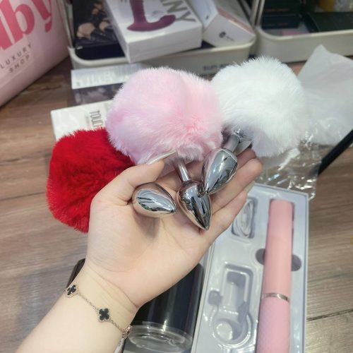 Đuôi Thỏ Bông Cosplay Inox Không Rung
